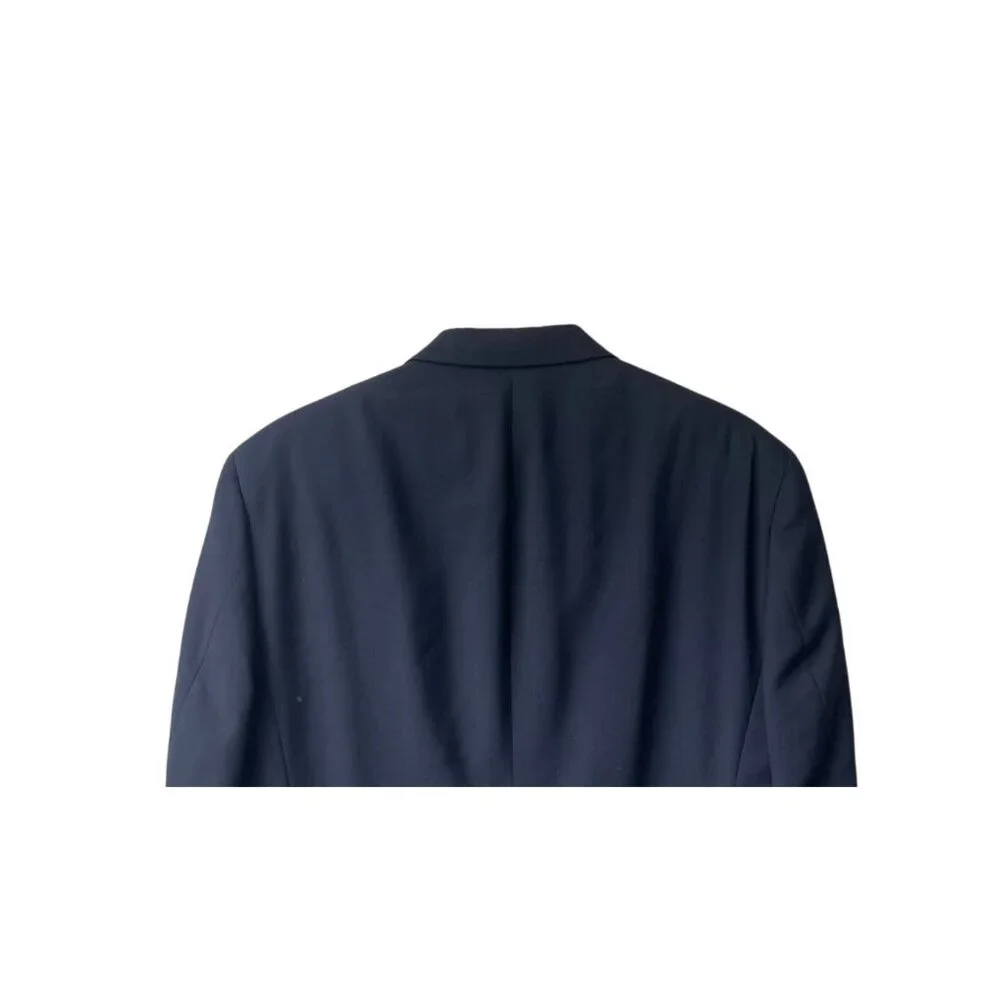 Hart Schaffner Marx Wool Blazer Size 43R Suit‎ Jacket Navy Blue Two Gold Buttons
